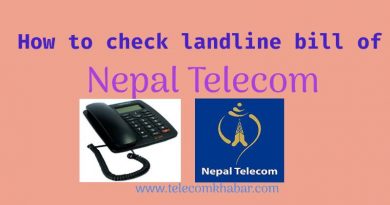 how to check bill of landline of nepal telecom